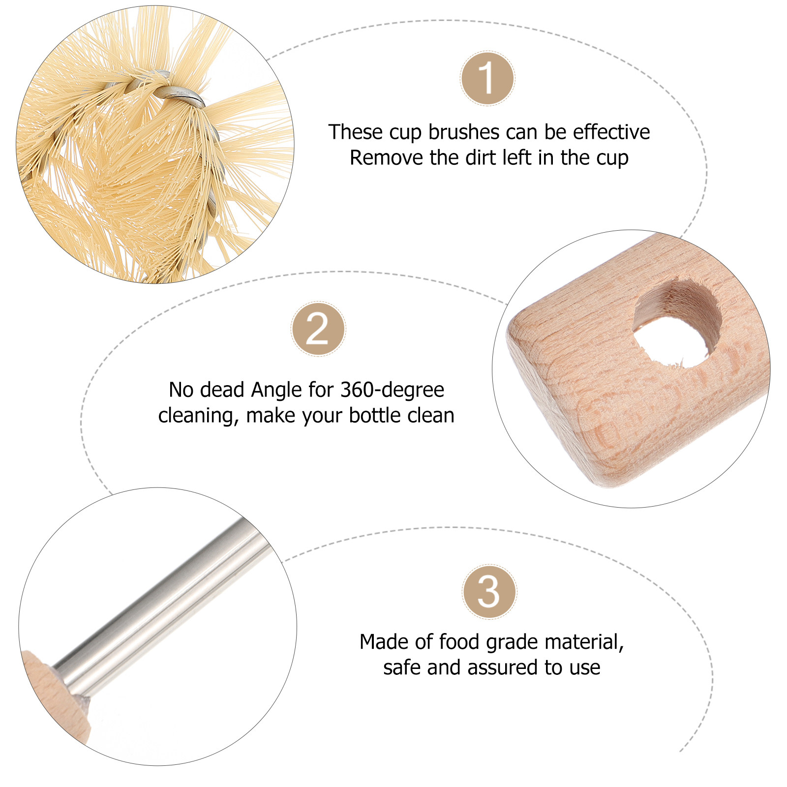 1 pièce Brosse à tasses et bou - Dirt Brush Interior avis et prix